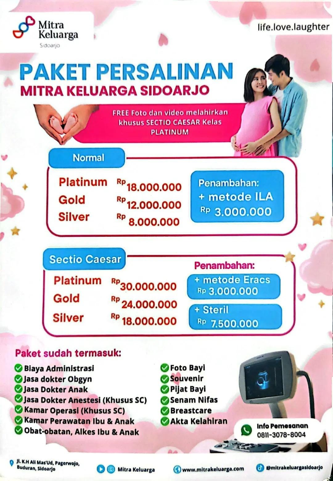 Informasi paket persalinan RS Mitra Keluarga Sidoarjo